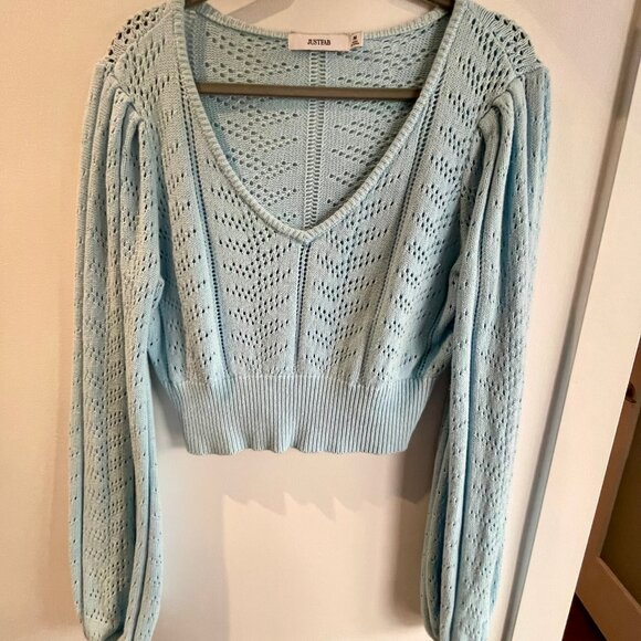 JustFab Cropped Knit  Sweater - Picture 3 of 3